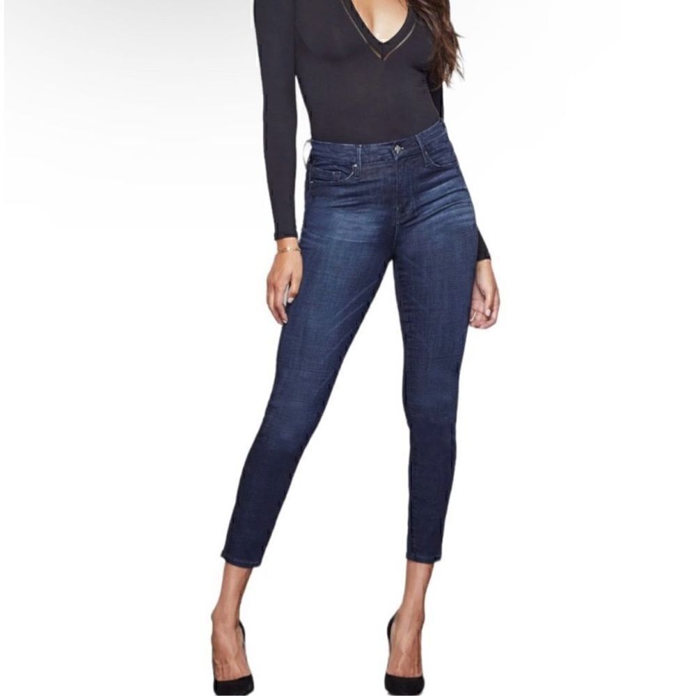Good American Good Waist Skinny Jeans High Rise Waist Dark Wash size 6 / 28